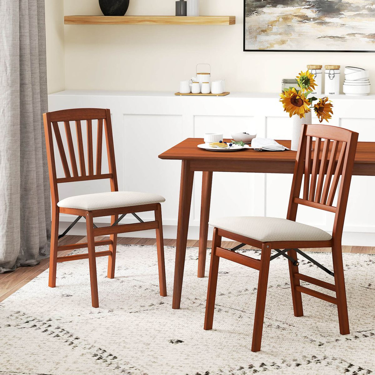 Kitchen Chairs with Rubber Wood Frame (2- or 4-Pack) product image
