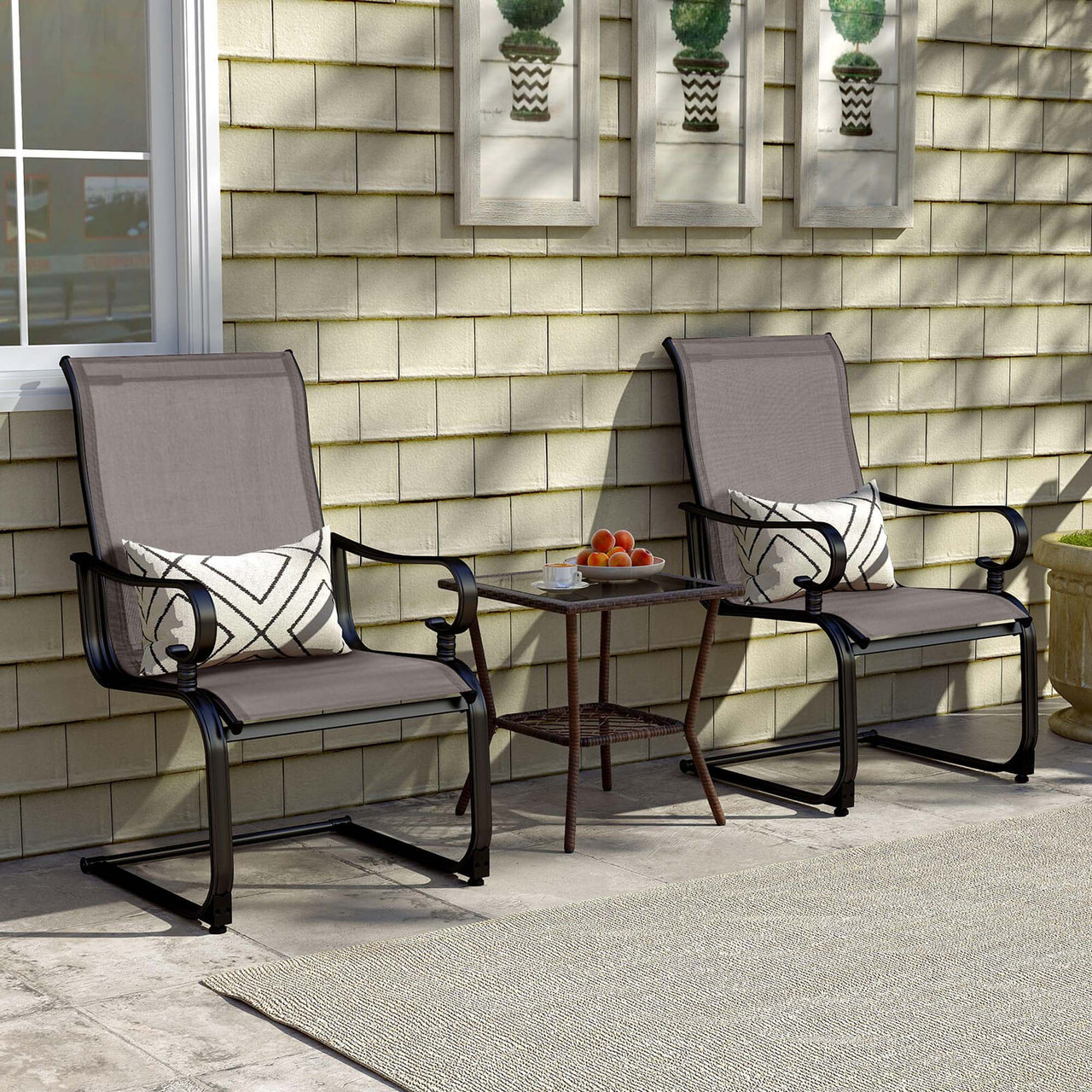 Outdoor C-Spring Motion Rocking Chairs (Set of 2) product image