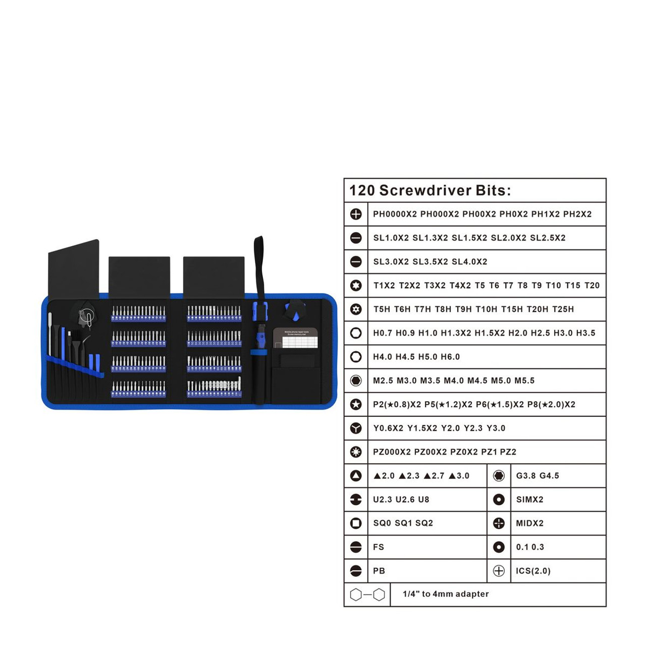 142-Piece Precision Screwdriver Set with 120 Bits product image