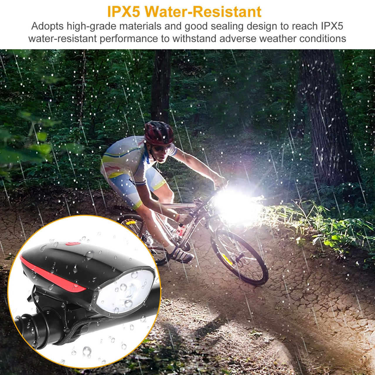 iMounTEK® 10,000-Lumen Rechargeable LED Bike Headlight product image