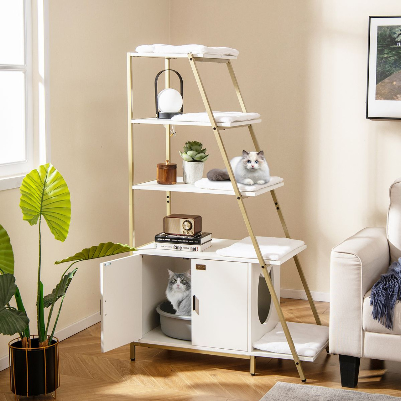  2-in-1 Large Cat Litter Box Enclosure  product image