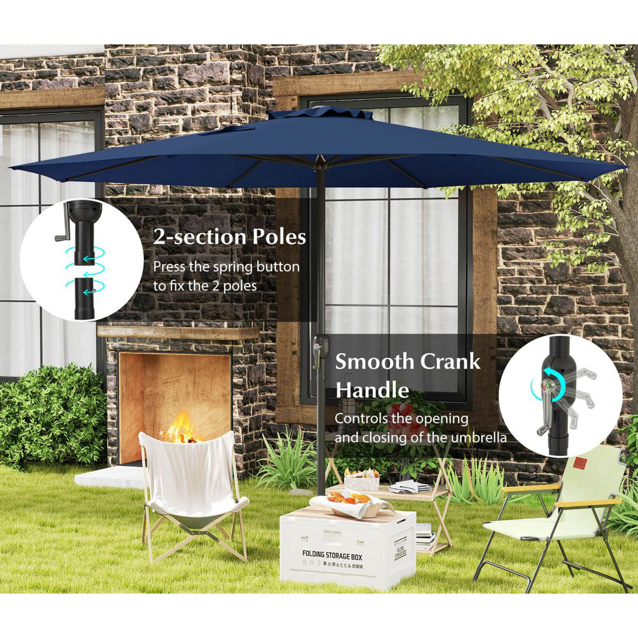 12-foot Patio Umbrella with Crank Handle  product image