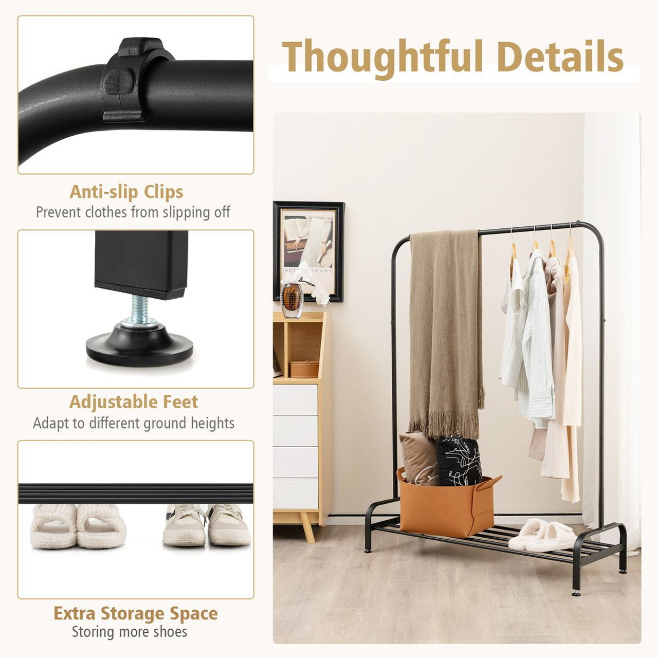 Industrial Heavy Duty Metal Garment Rack product image