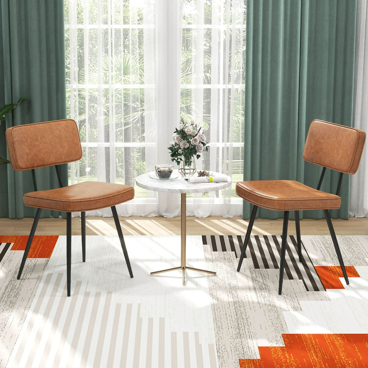 PU Leather Vintage Dining Chairs (Set of 2) product image