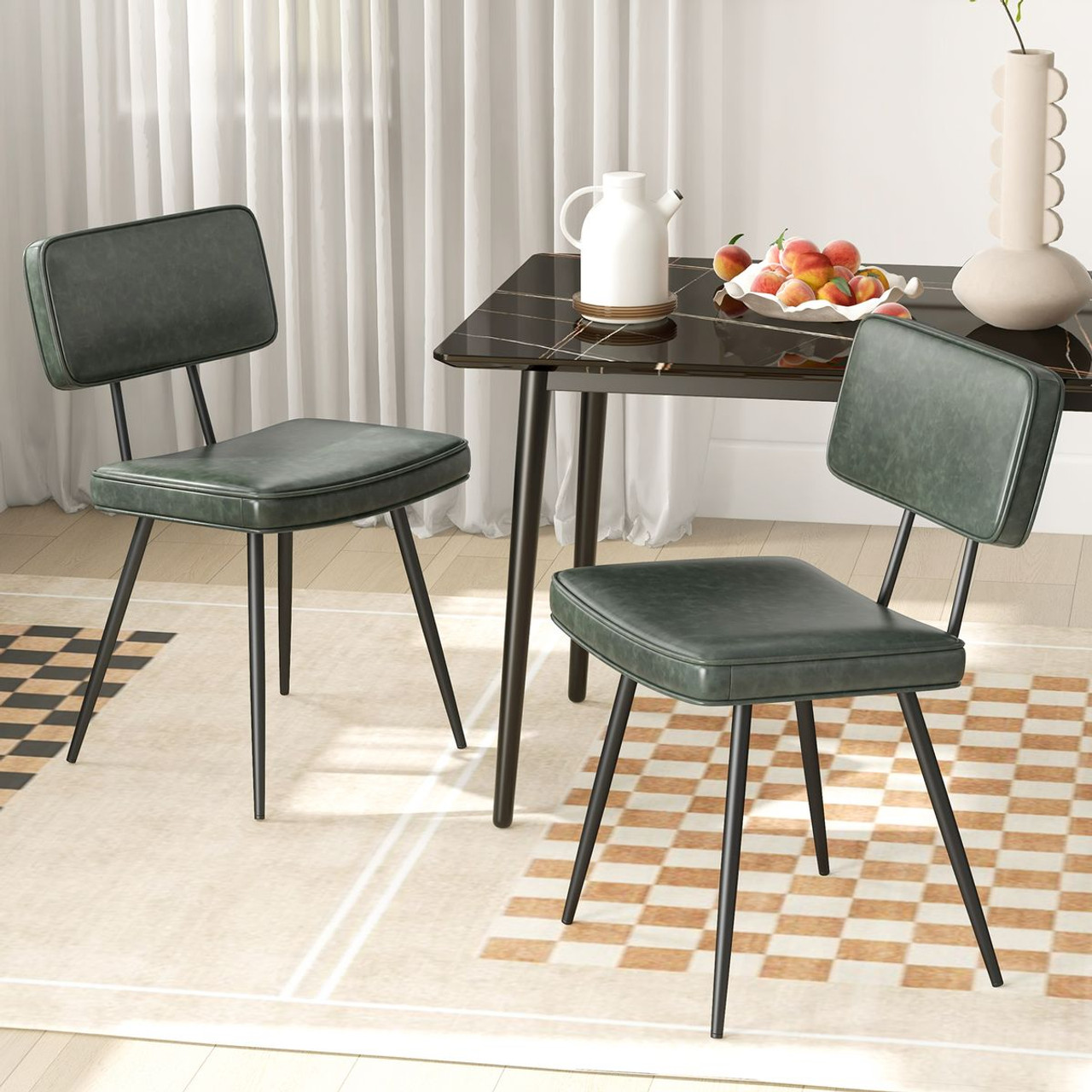 PU Leather Vintage Dining Chairs (Set of 2) product image