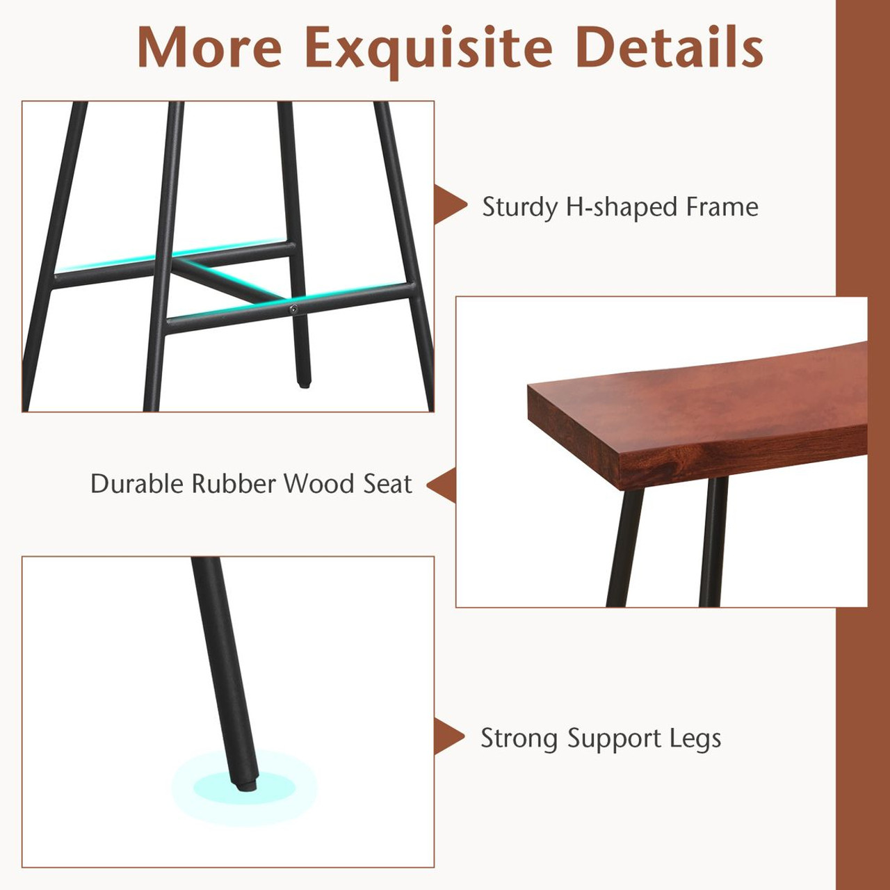 Industrial Saddle Stools (Set of 2) product image
