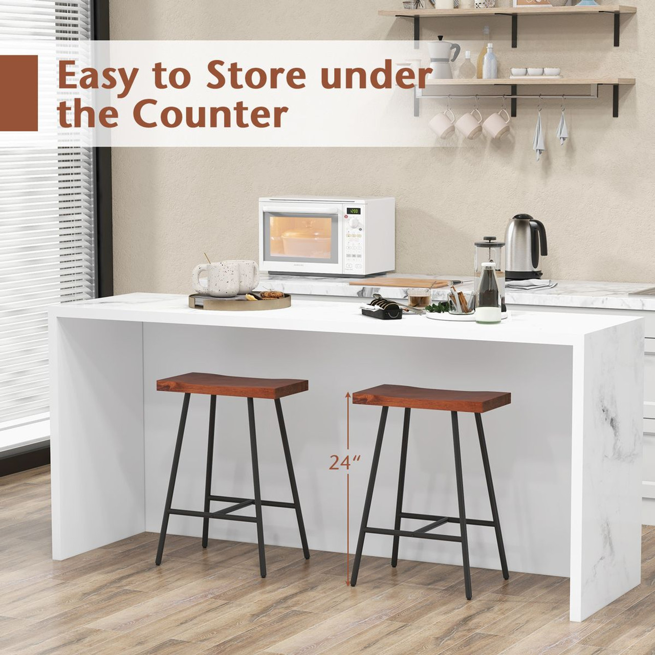 Industrial Saddle Stools (Set of 2) product image