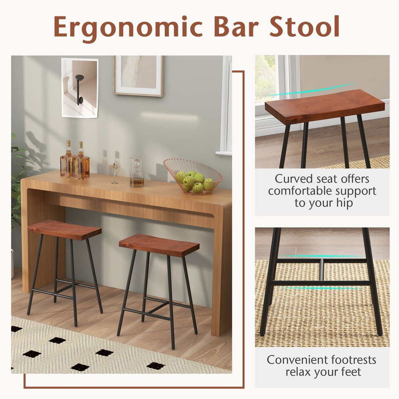 Industrial Saddle Stools (Set of 2) product image