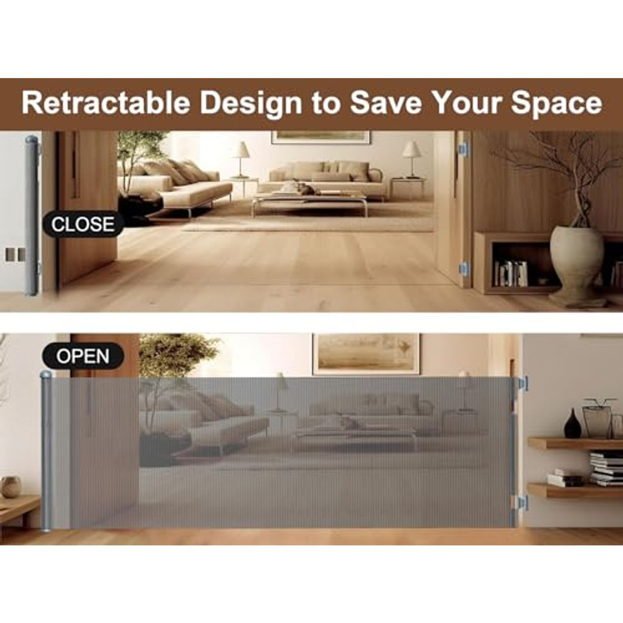  41" Extra Tall Retractable Baby Gate product image