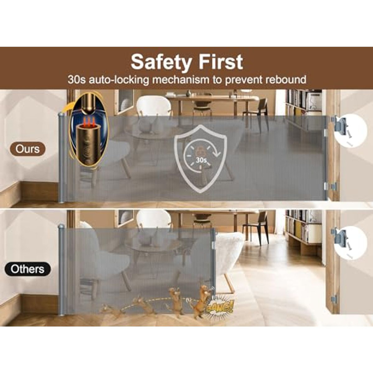  41" Extra Tall Retractable Baby Gate product image