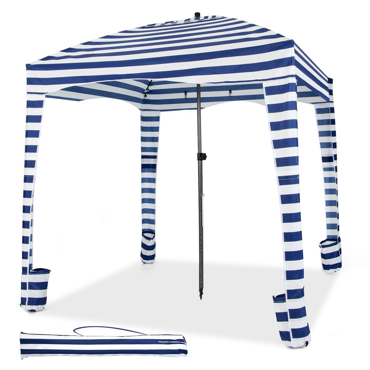 6x6 ft Foldable Beach Cabana Tent with Detachable Sidewall product image