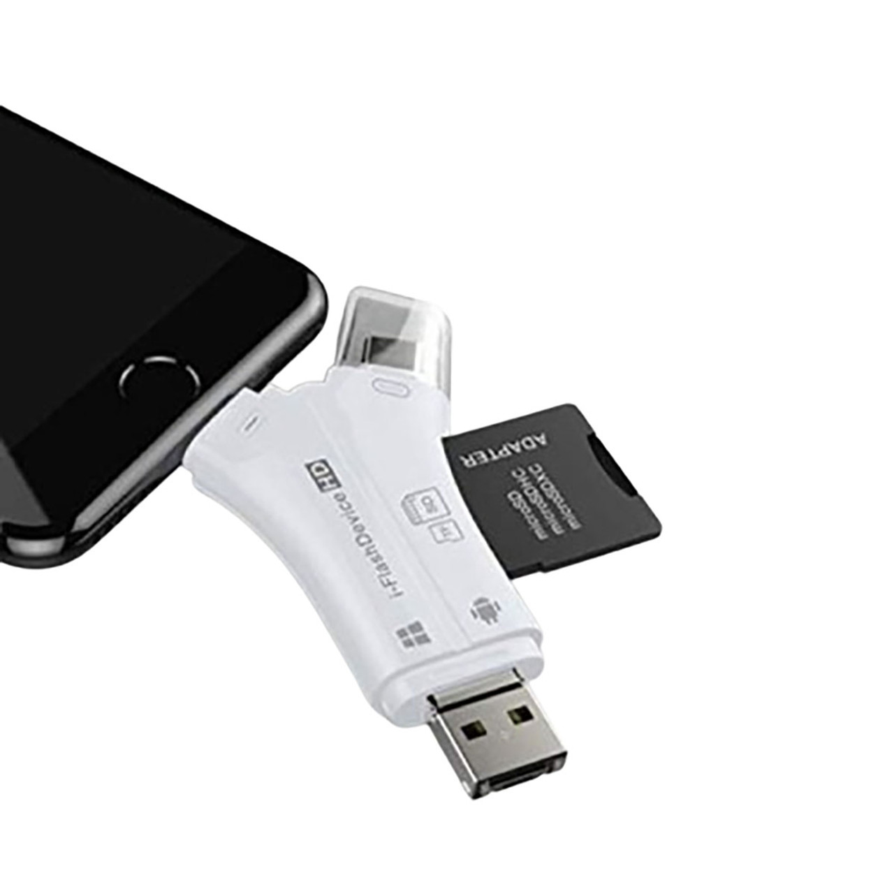 4-in-1 SD Memory Card Reader & Adapter  product image