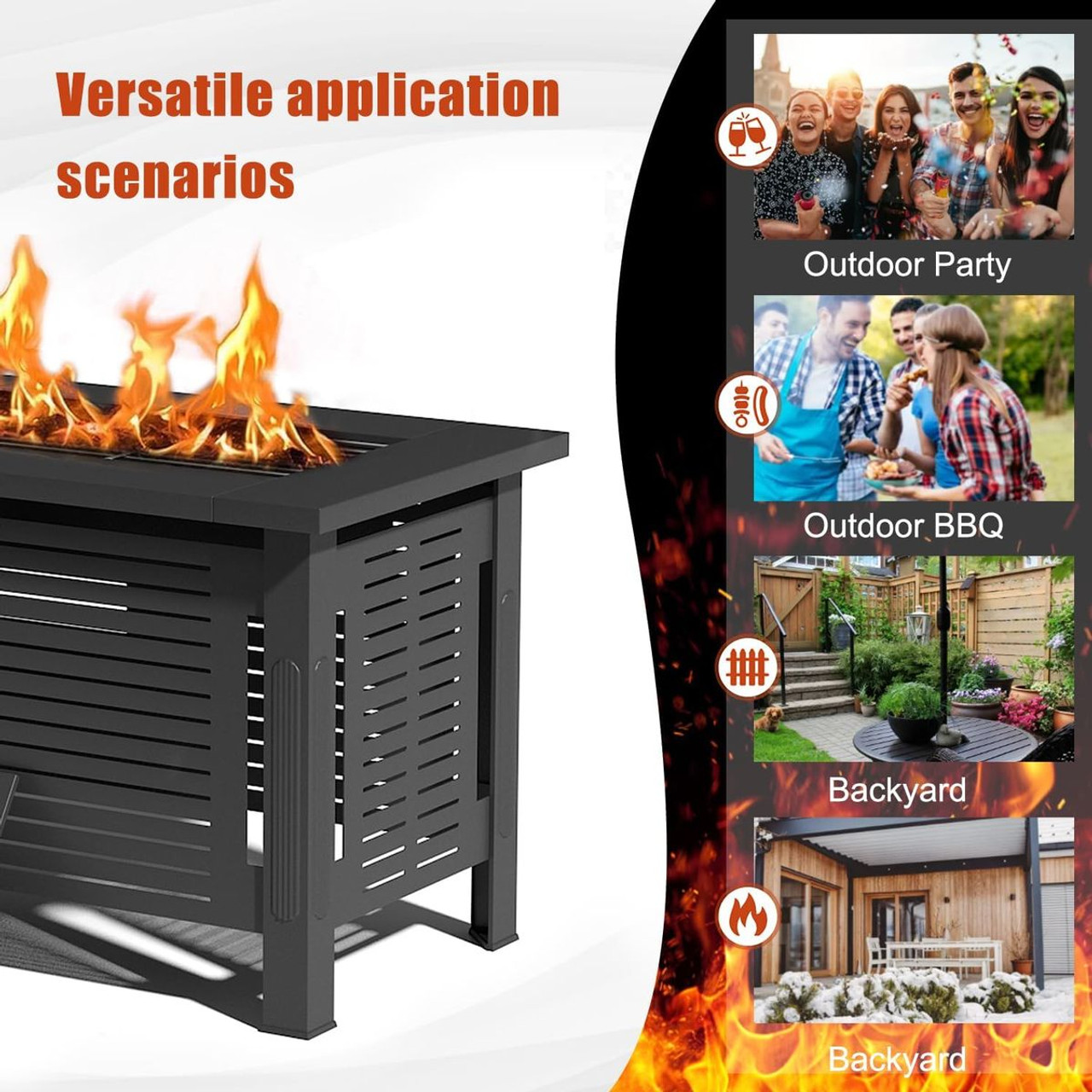 3-in-1 Outdoor Fire Pit Table product image