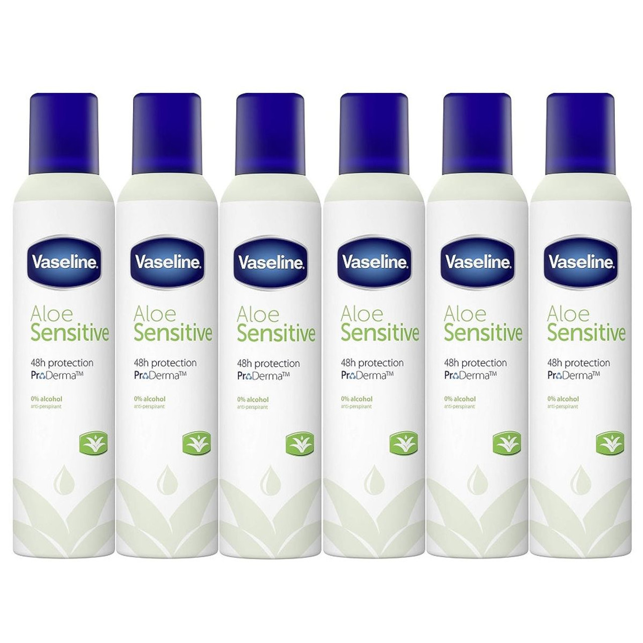 Vaseline Aloe Sensitive 48H Protection Anti-Perspirant, 250mL (6-Pack) product image