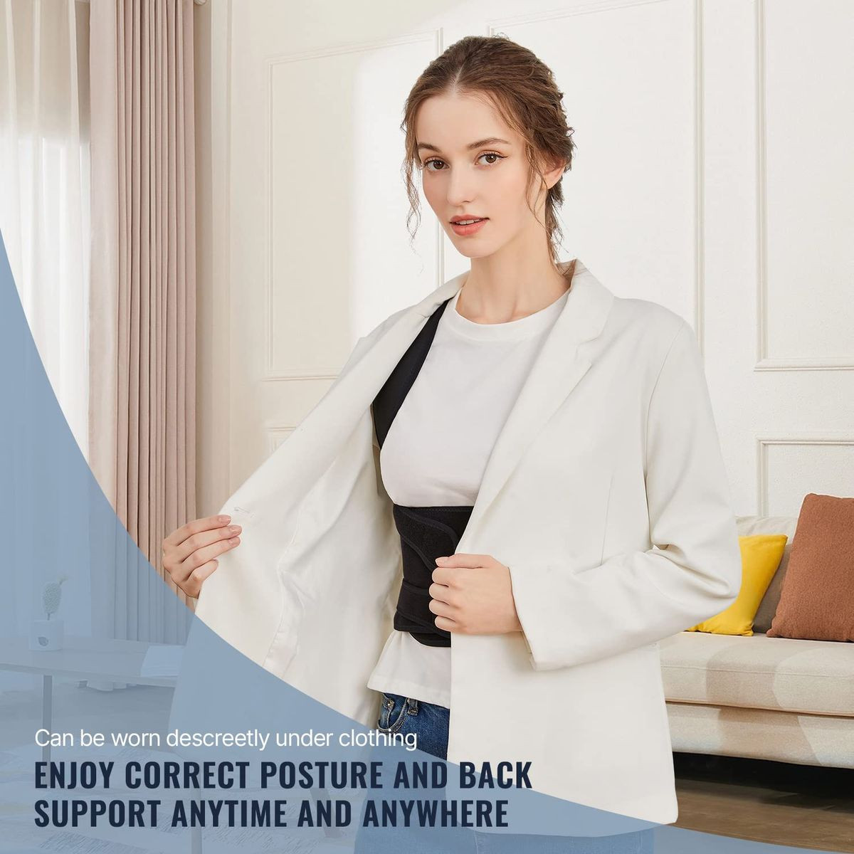 Back Brace and Posture Corrector Adjustable And Lightweight Posture Corrector Back Support Provides Support And Shape For Neck, Shoulders And Back(Size S) product image
