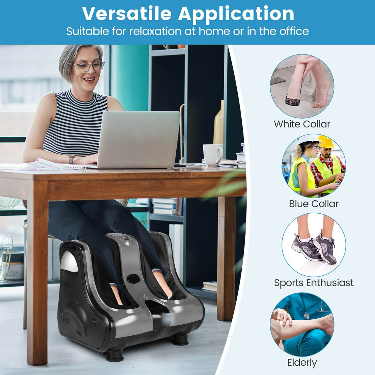 Shiatsu Kneading & Heating Foot/Calf/Leg Massager product image