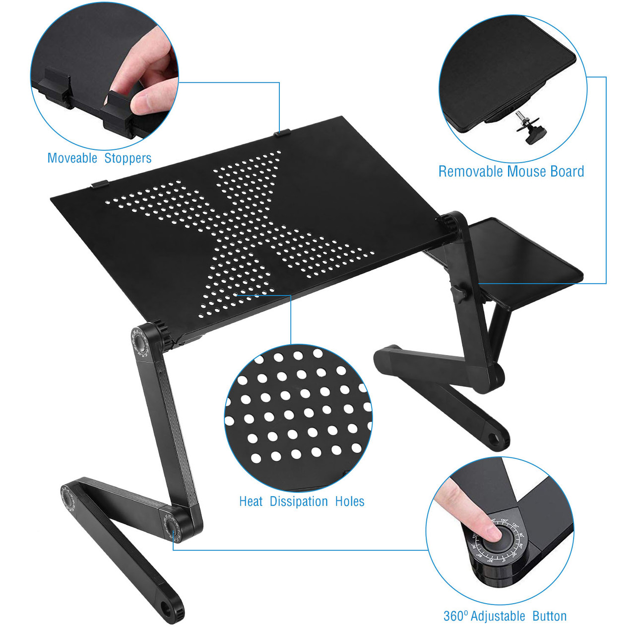 iMounTEK® Foldable Laptop Table Desk with Mouse Pad product image