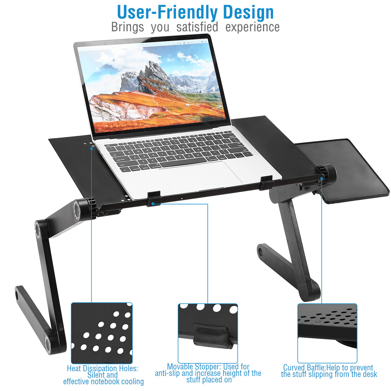 iMounTEK® Foldable Laptop Table Desk with Mouse Pad product image