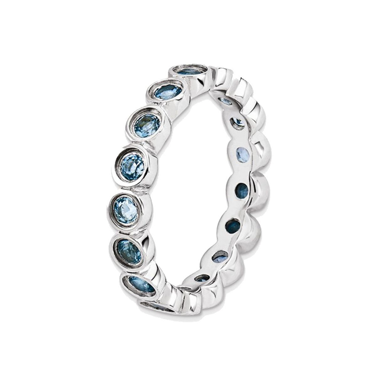 1.60 Carat (ctw) Blue Topaz Ring in Sterling Silver product image 1.60 Carat (ctw) Blue Topaz Ring in Sterling Silver product image
