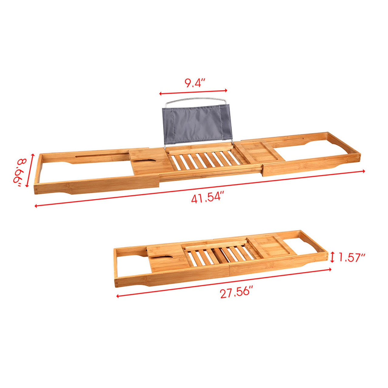 Expandable Bamboo Bathtub Caddy Tray product image