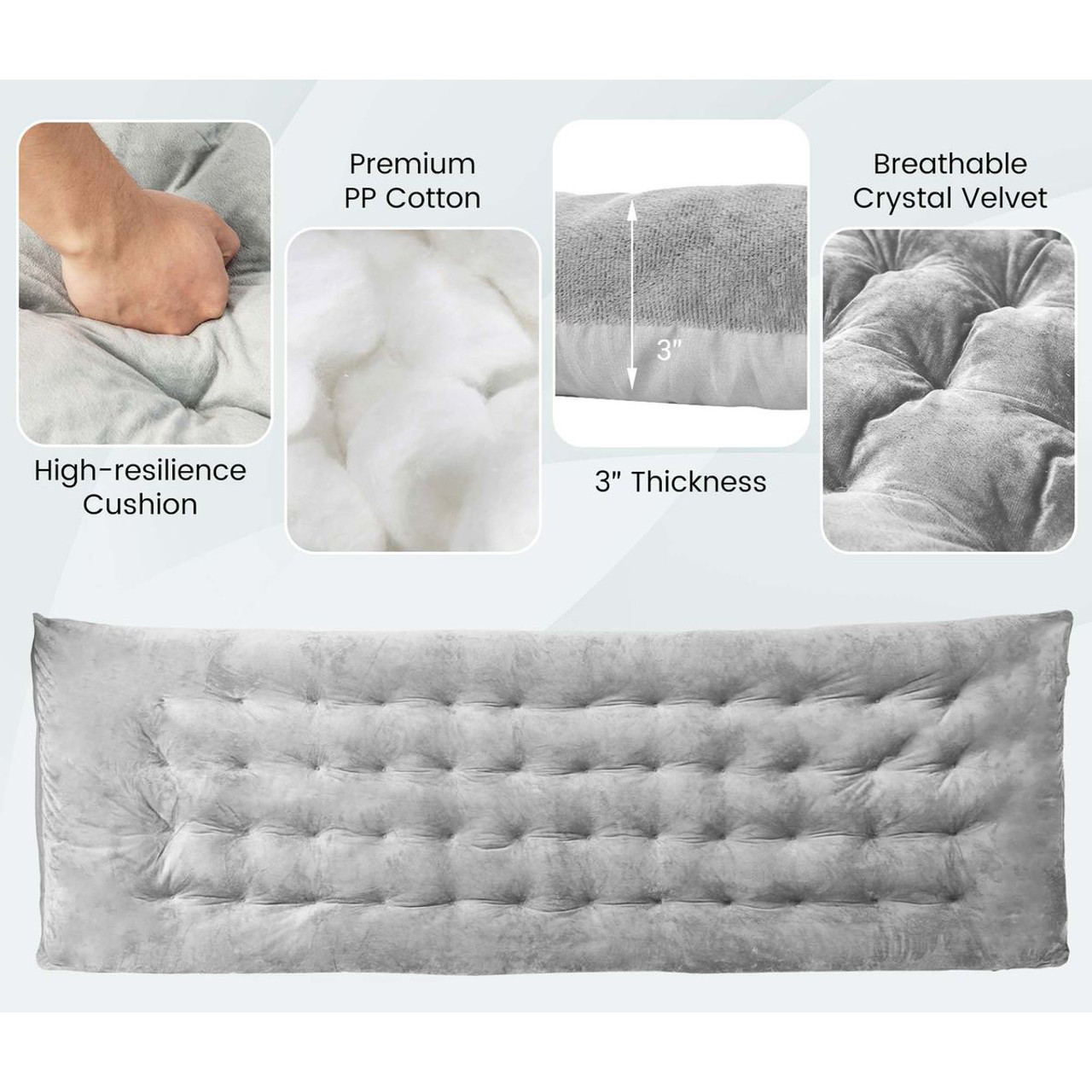 Camping Cot Pad with Soft & Breathable Crystal Velvet - 75" x 27.5" product image
