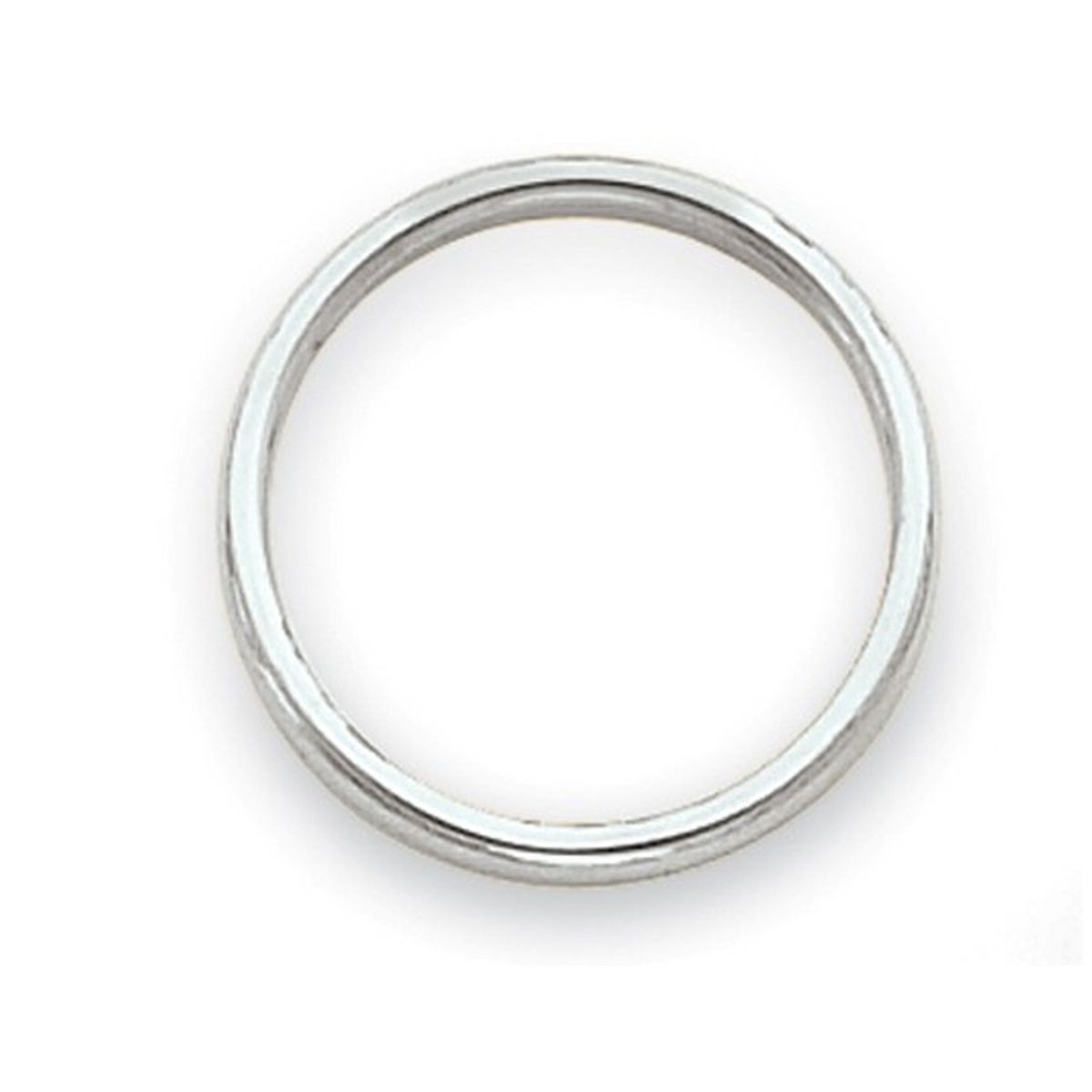 Ladies 14K White Gold 2mm Stackable Wedding Band Ring product image