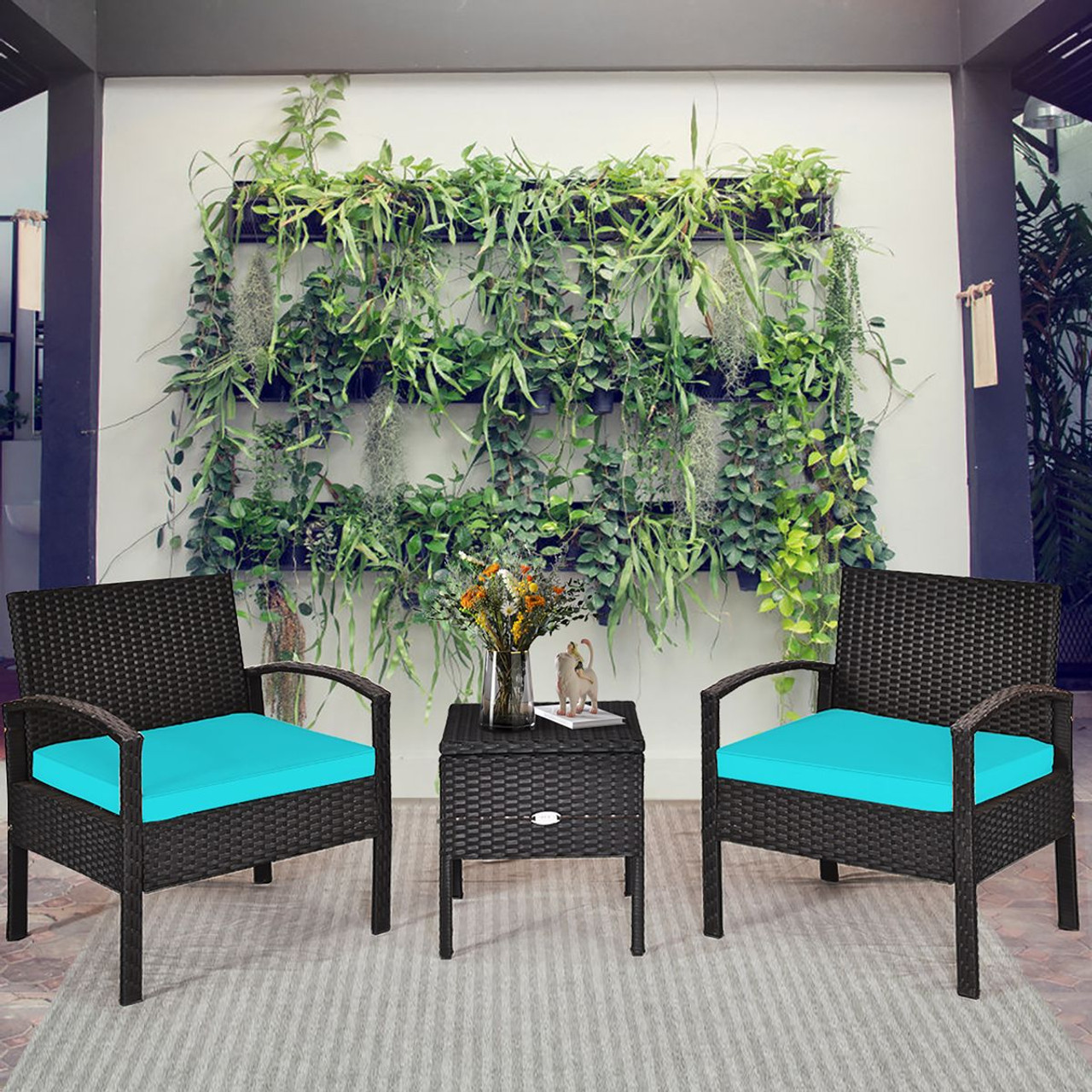 3- Piece Patio Rattan Furniture Set product image