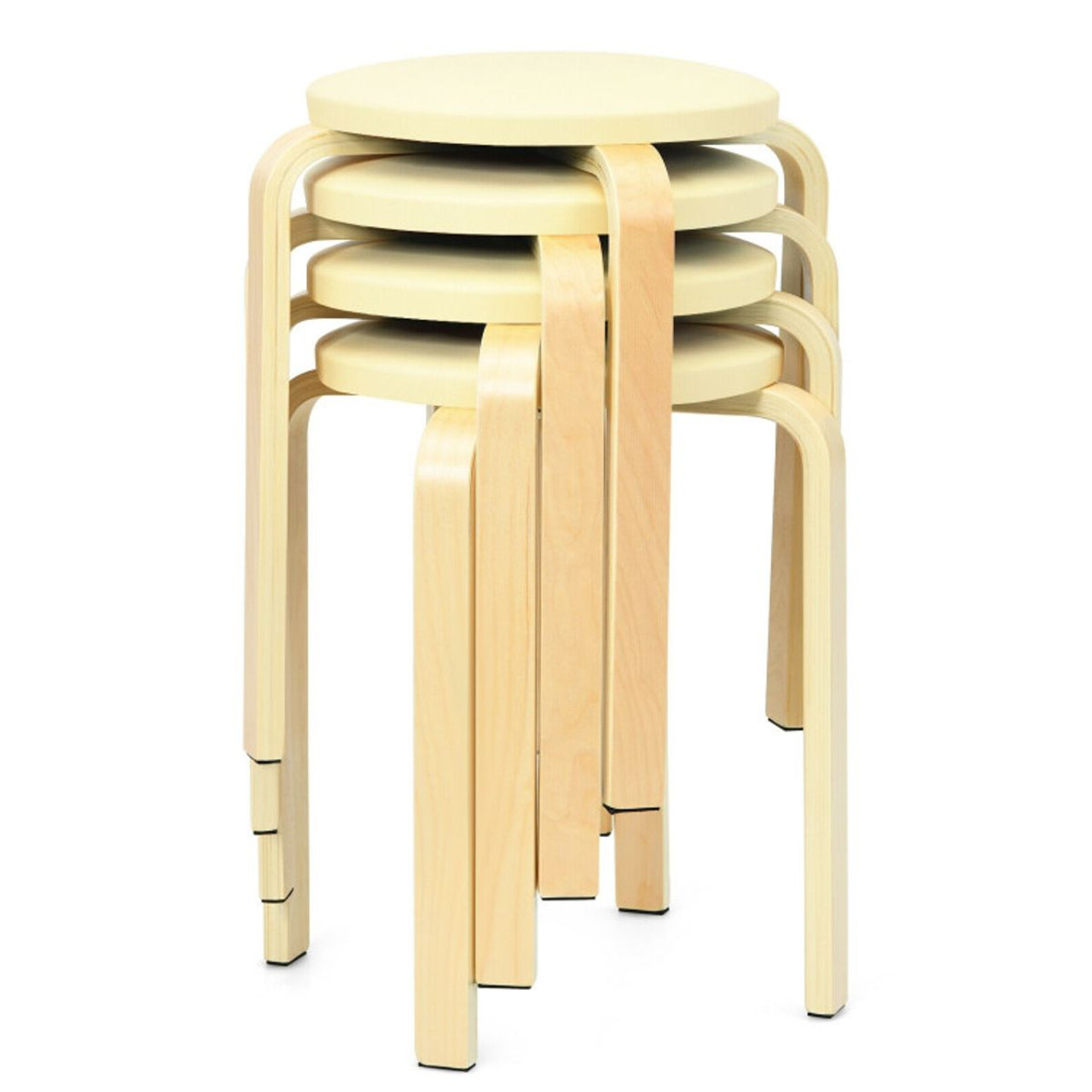 Bentwood Round Stackable Dining Stools (Set of 4) product image