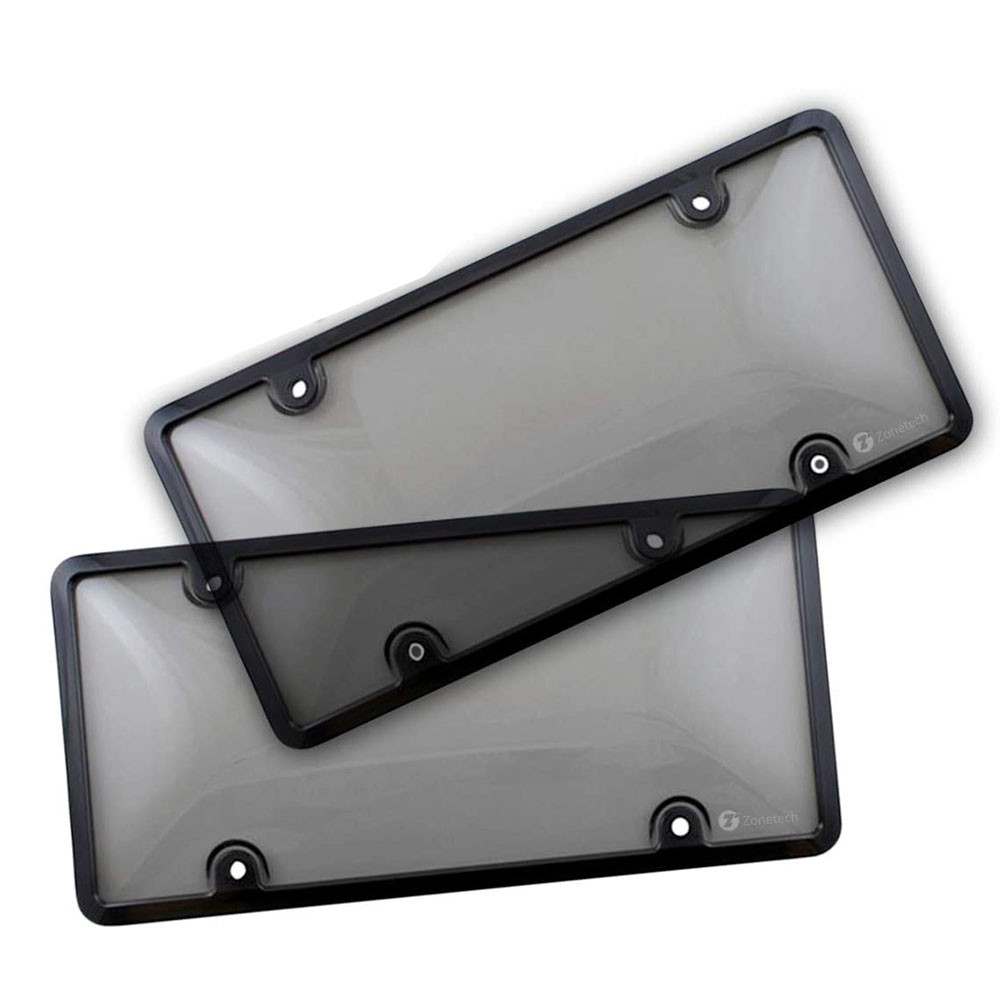 Zone Tech Black Clear License Plate Shield Combo (set Of 2) product image