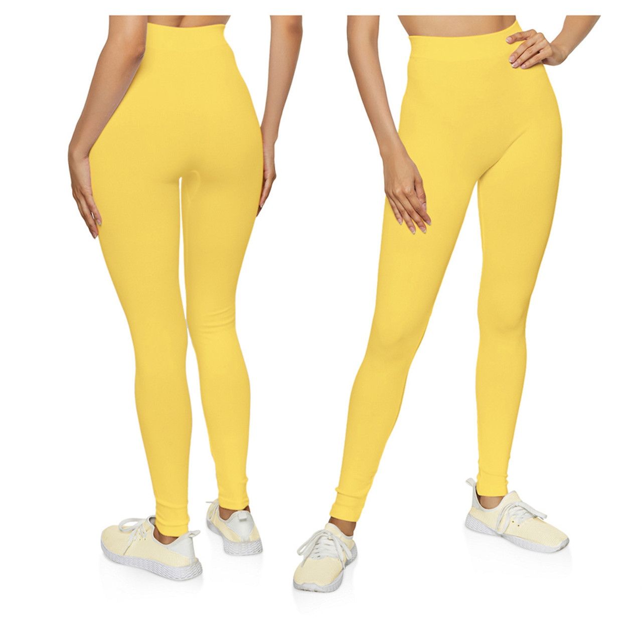 Mustard Yellow Tie Dye Regular Women's Sports Leggings - Walmart.com