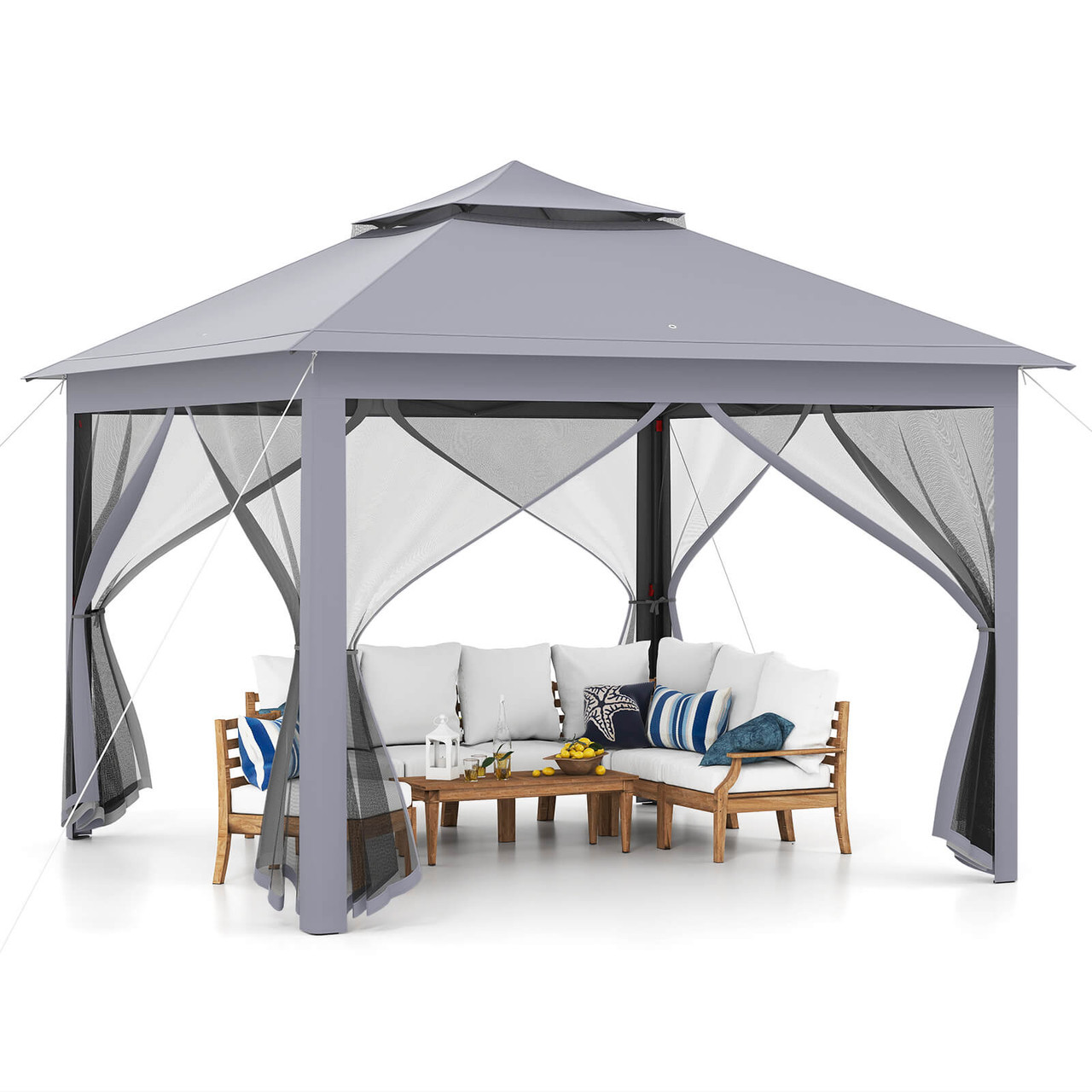11 x 11-Foot 2-Tier Pop-up Canopy with Carrying Bag product image