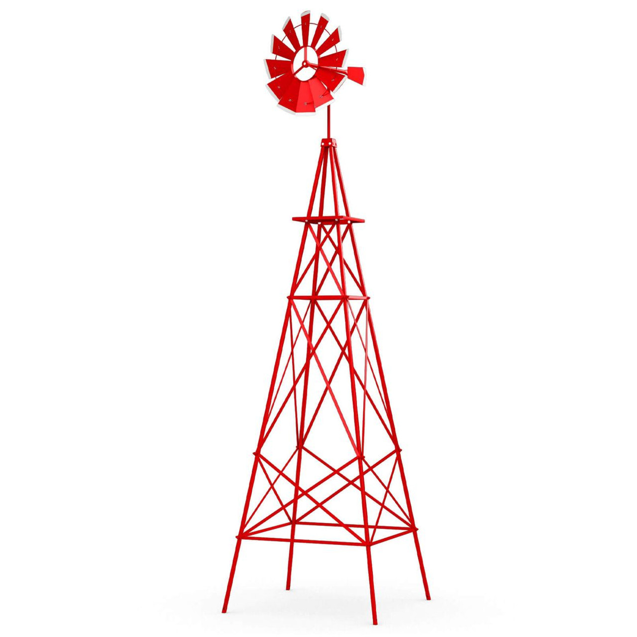 8-Foot Ornamental Windmill Weathervane with 4 Support Legs product image