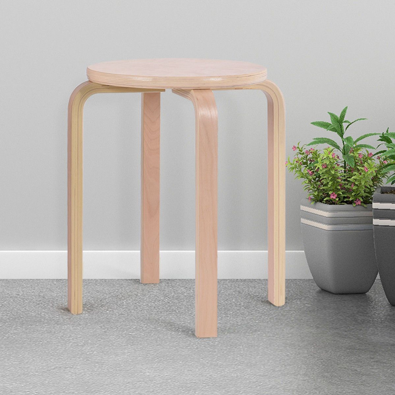 17-Inch Bentwood Stools with Round Top (Set of 4) product image
