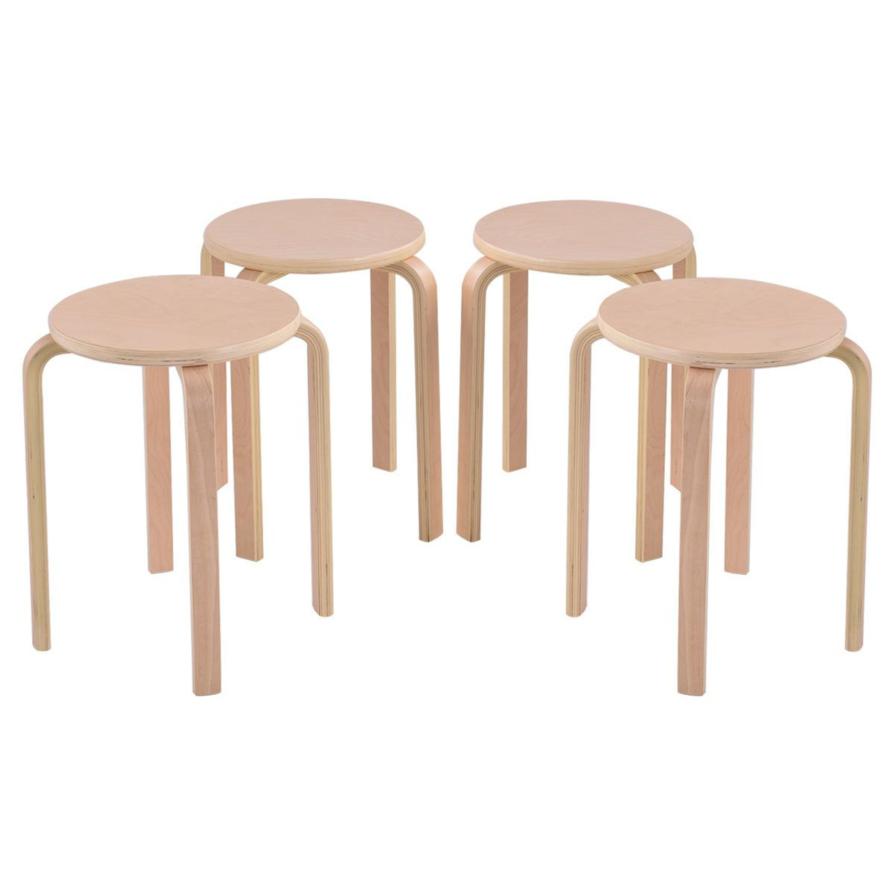 17-Inch Bentwood Stools with Round Top (Set of 4) product image