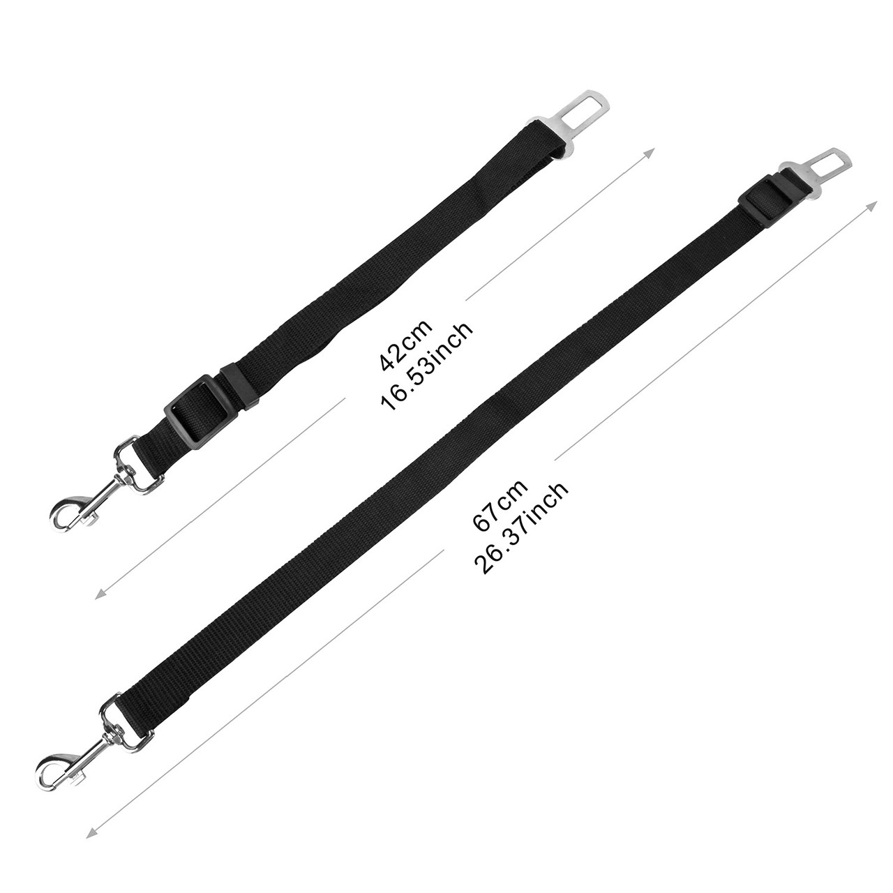 Adjustable Pet Dog Seat Belt Leash (2-Pack) product image