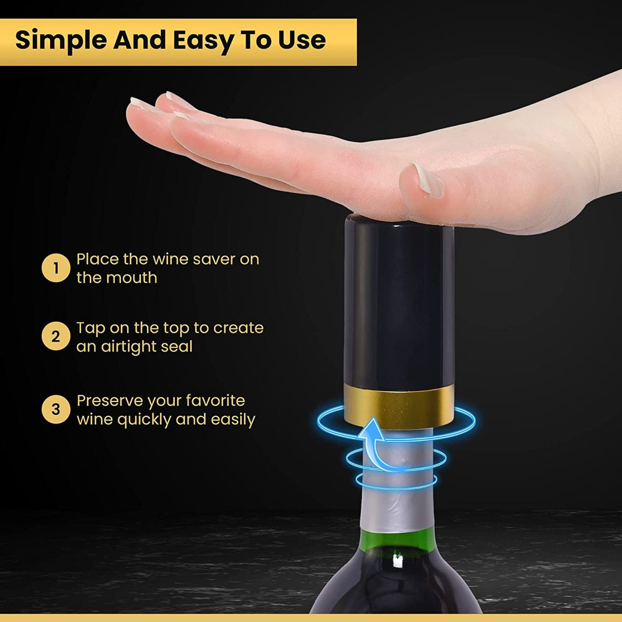 Berkware Automatic Vacuum Wine Bottle Stopper product image