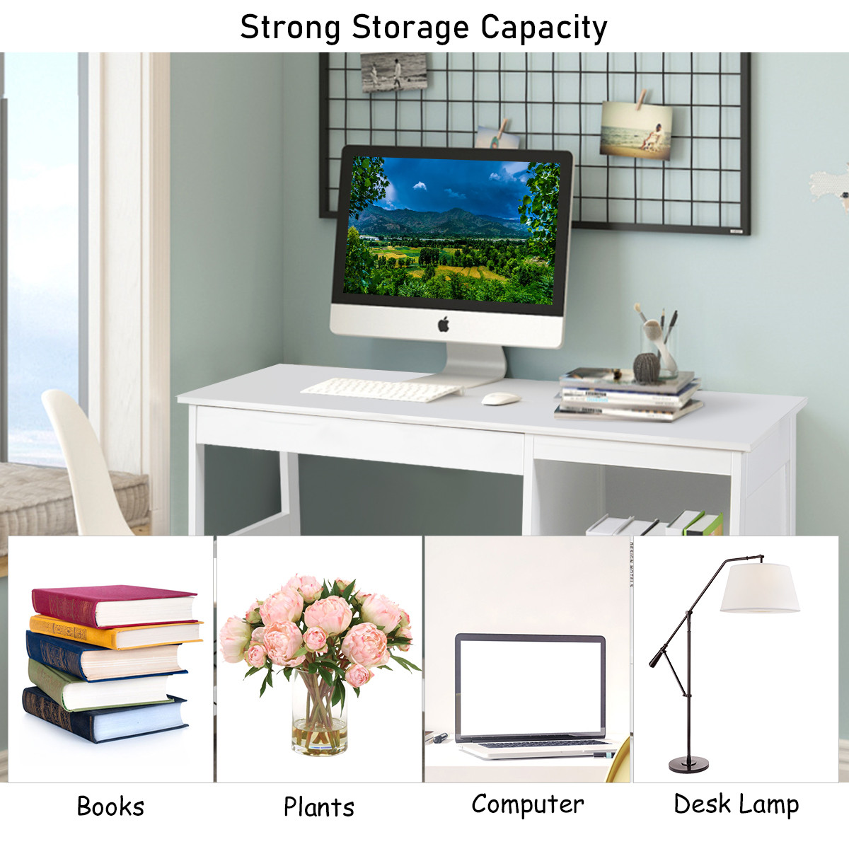 47.5-Inch Workstation Desk with 2 Drawers product image