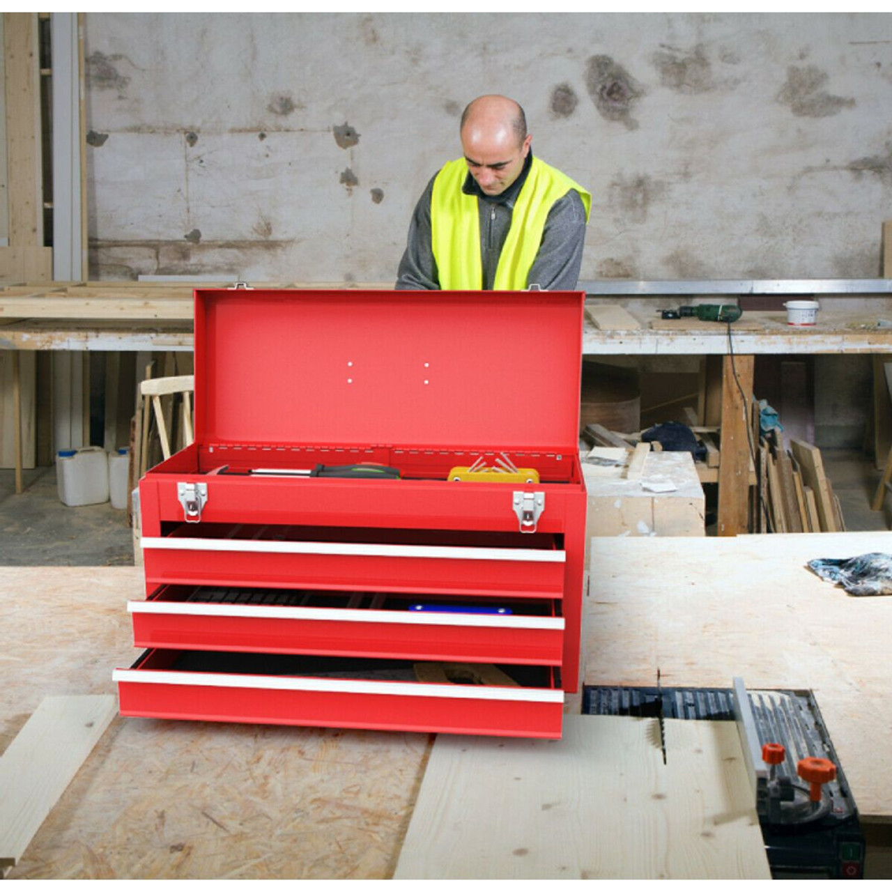 Portable 3-Drawer Tool Storage Box product image