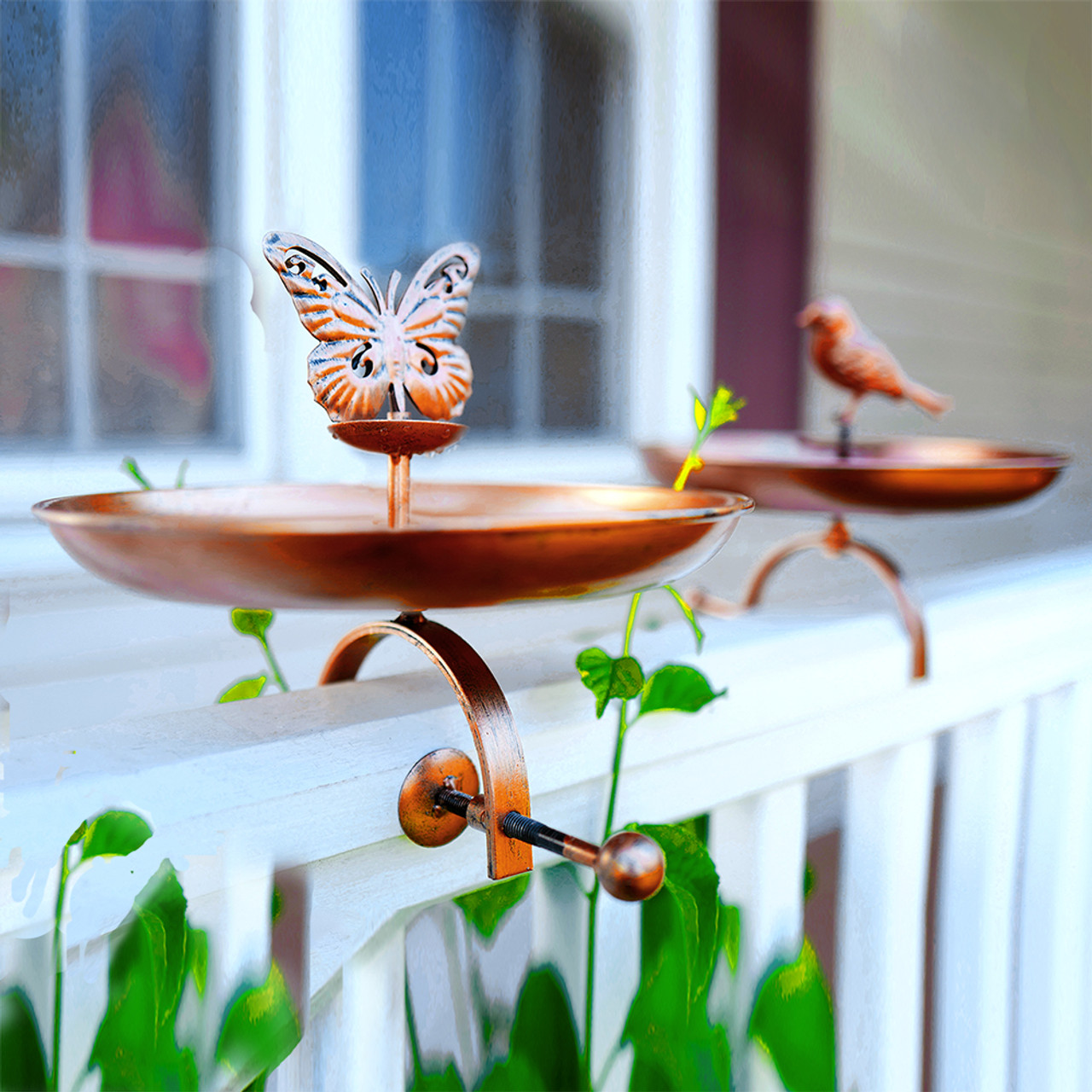 Interchangeable Bronze Butterfly & Bird Bath (1 or 2-Pack) product image