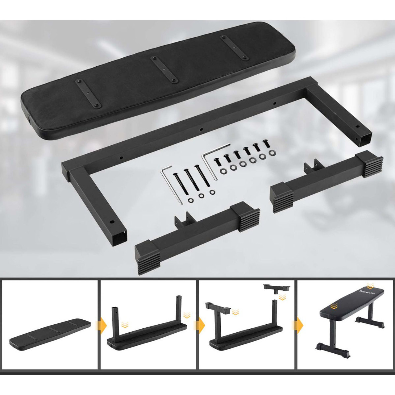 660-Pound Capacity Flat, Heavy-Duty Strength Training Bench product image