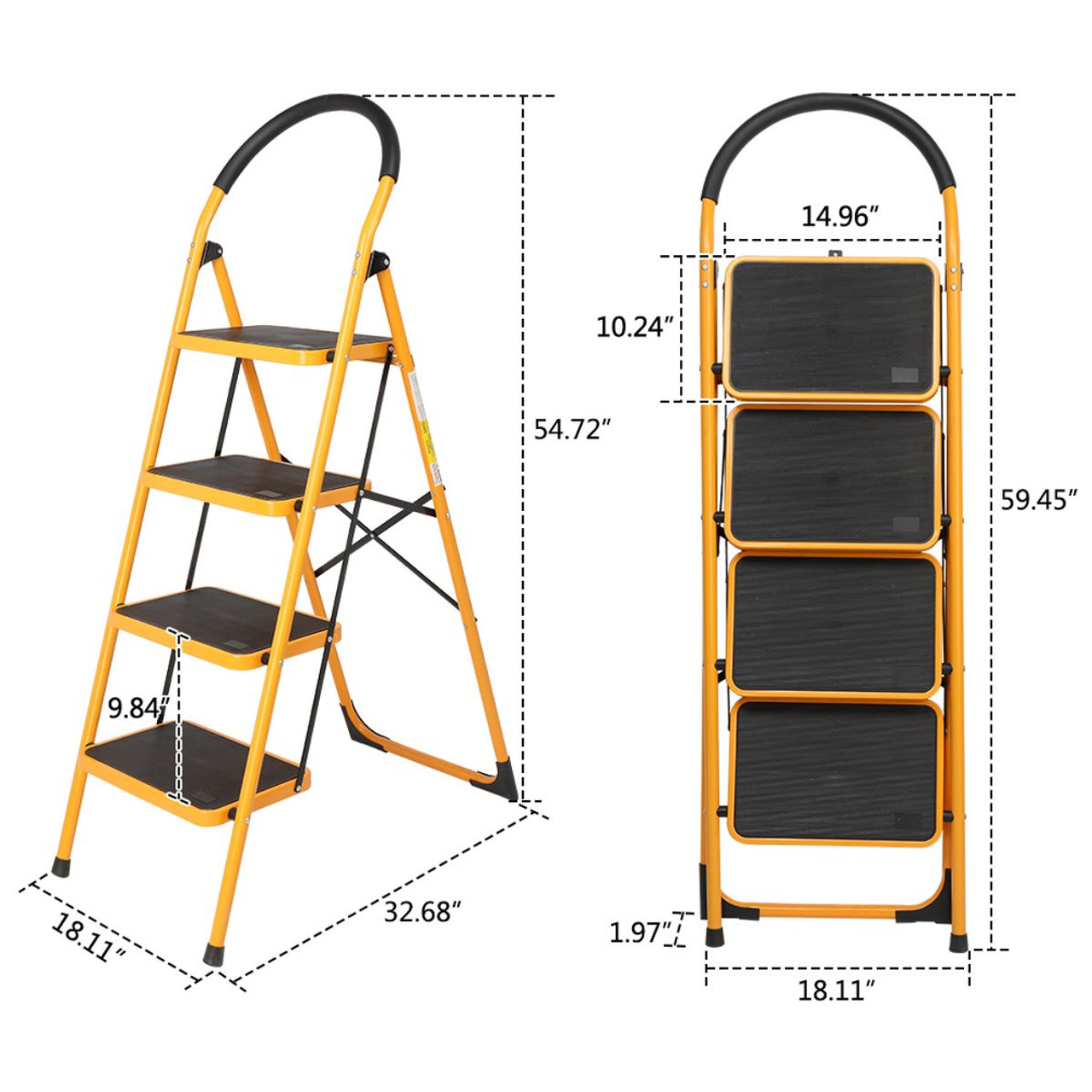 4-Step Portable Folding Ladder Step Stool product image