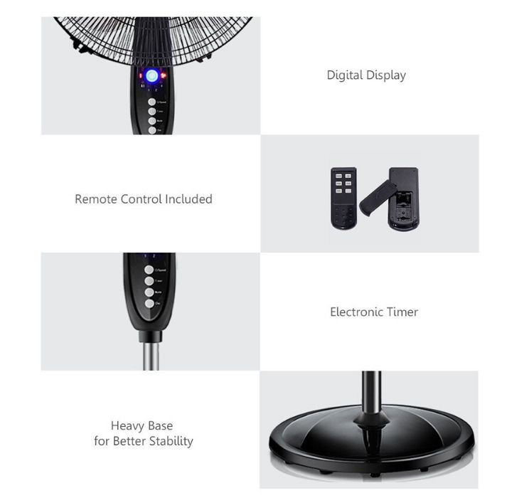 16'' Adjustable Oscillating Pedestal Fan product image