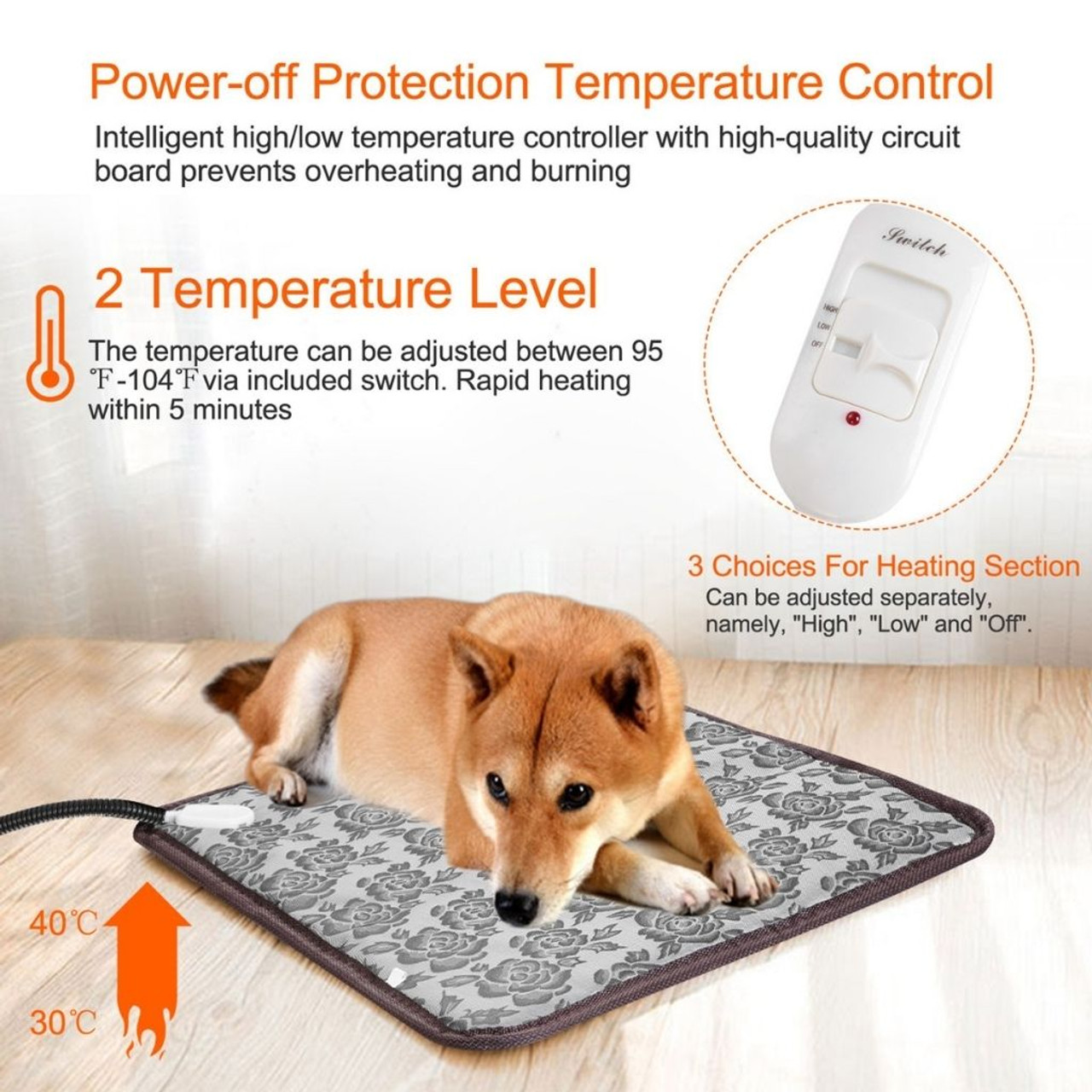 Waterproof Adjustable Electric Heating Pad for Pets product image