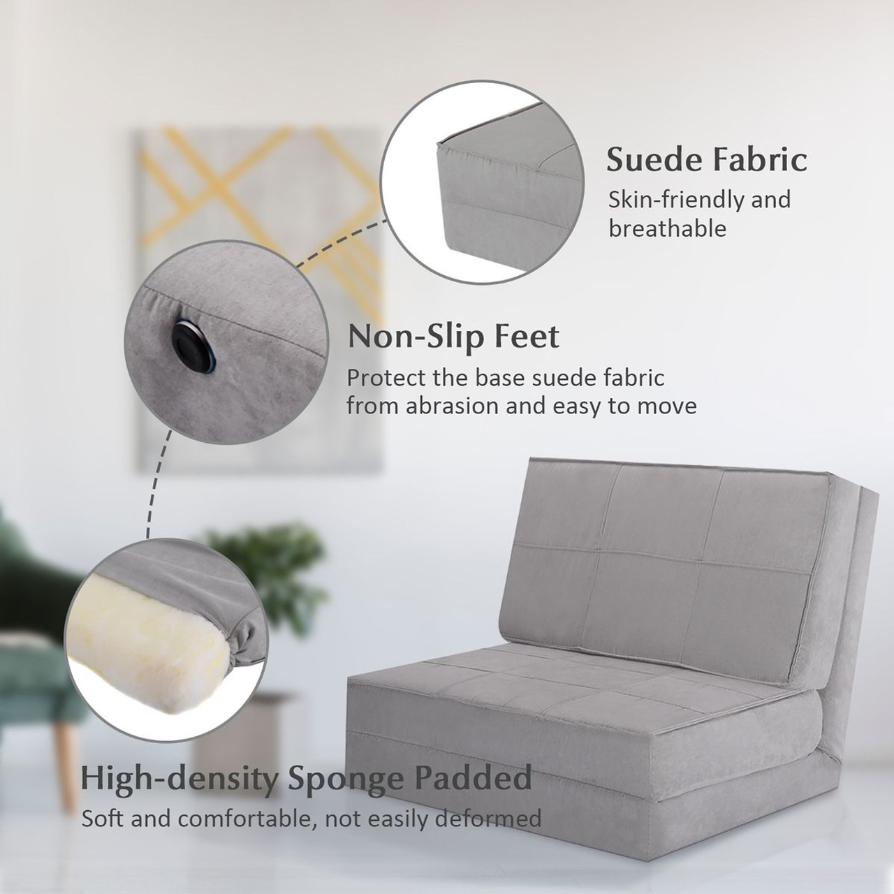 Convertible Lounger Folding Sofa Sleeper Bed product image