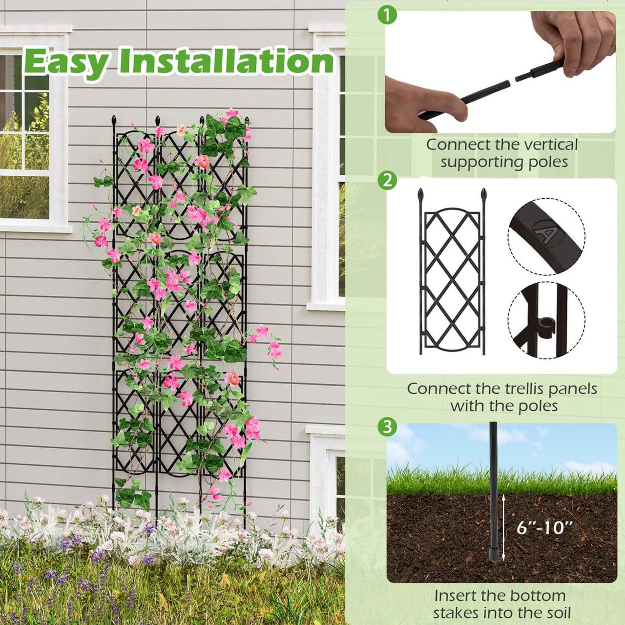 58" x 73" Garden Trellis for Climbing Plants  product image