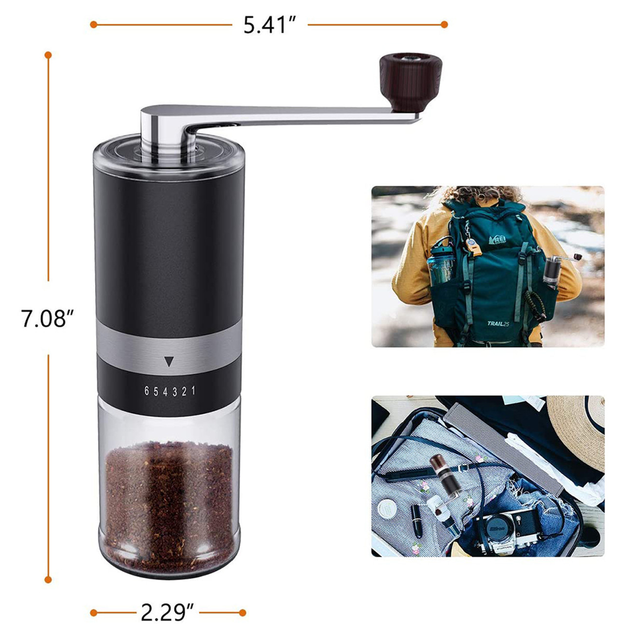 Ingeware® Manual Conical Coffee Grinder with 6 Adjustable Coarseness Setting product image