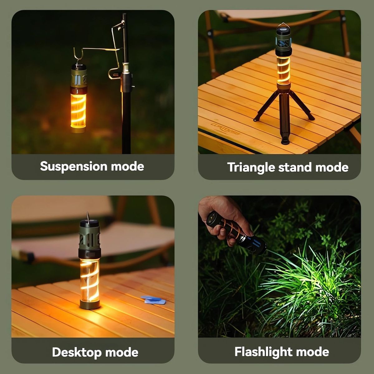 Portable LED Rechargeable Camping Lantern,LED Flashlight Survival Kits for Indoor Outdoor Home Emergency Light Outages Hiking Hurricane product image