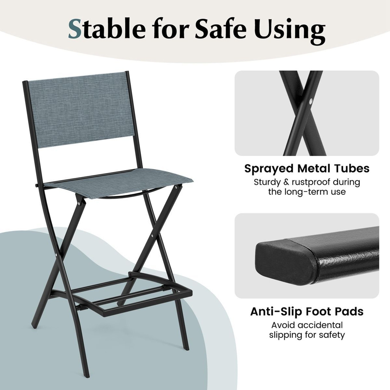 Outdoor Bar Stool Set (2- or 6-Pieces) product image