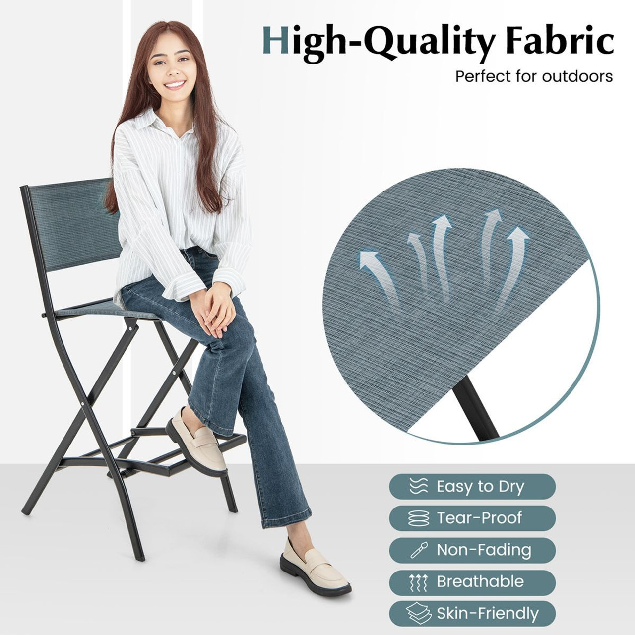 Outdoor Bar Stool Set (2- or 6-Pieces) product image