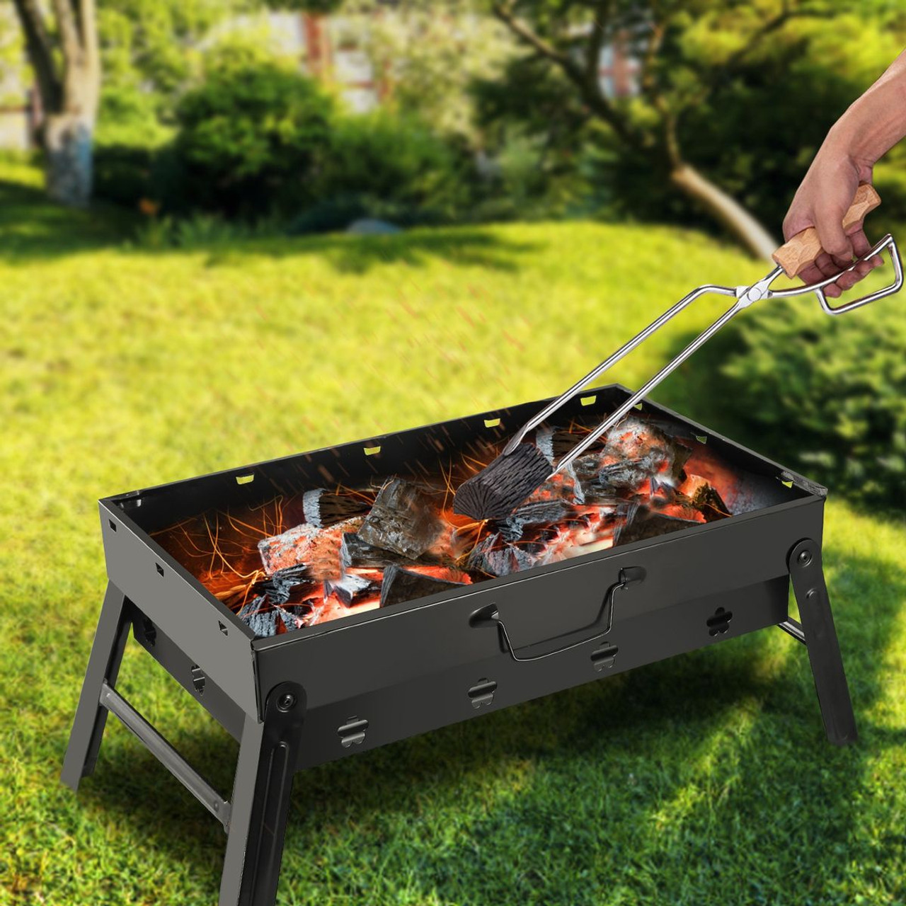 Portable BBQ Grill Foldable Charcoal Smoker product image